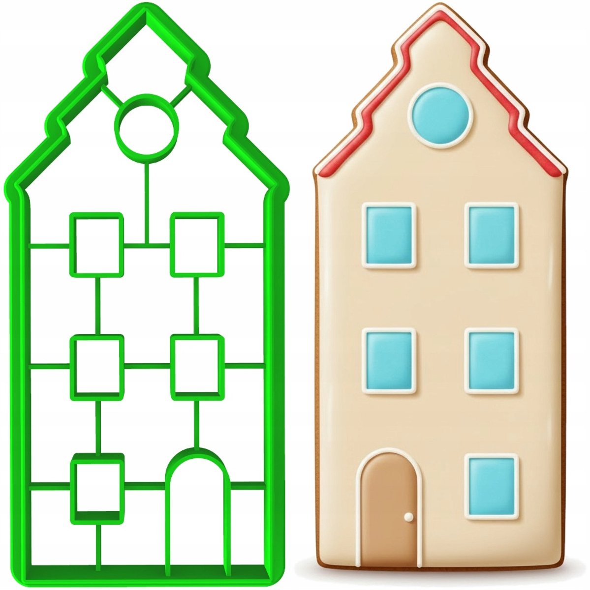 Cookie Master Kerstkoekjesvorm Huis 10cm - PETG
