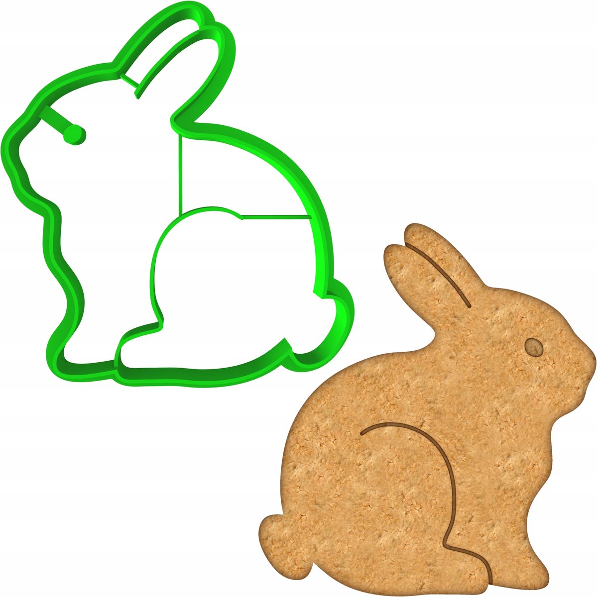 Paas Koekjesvorm Konijn - 8cm - Bakvorm voor Koekjes & Peperkoek