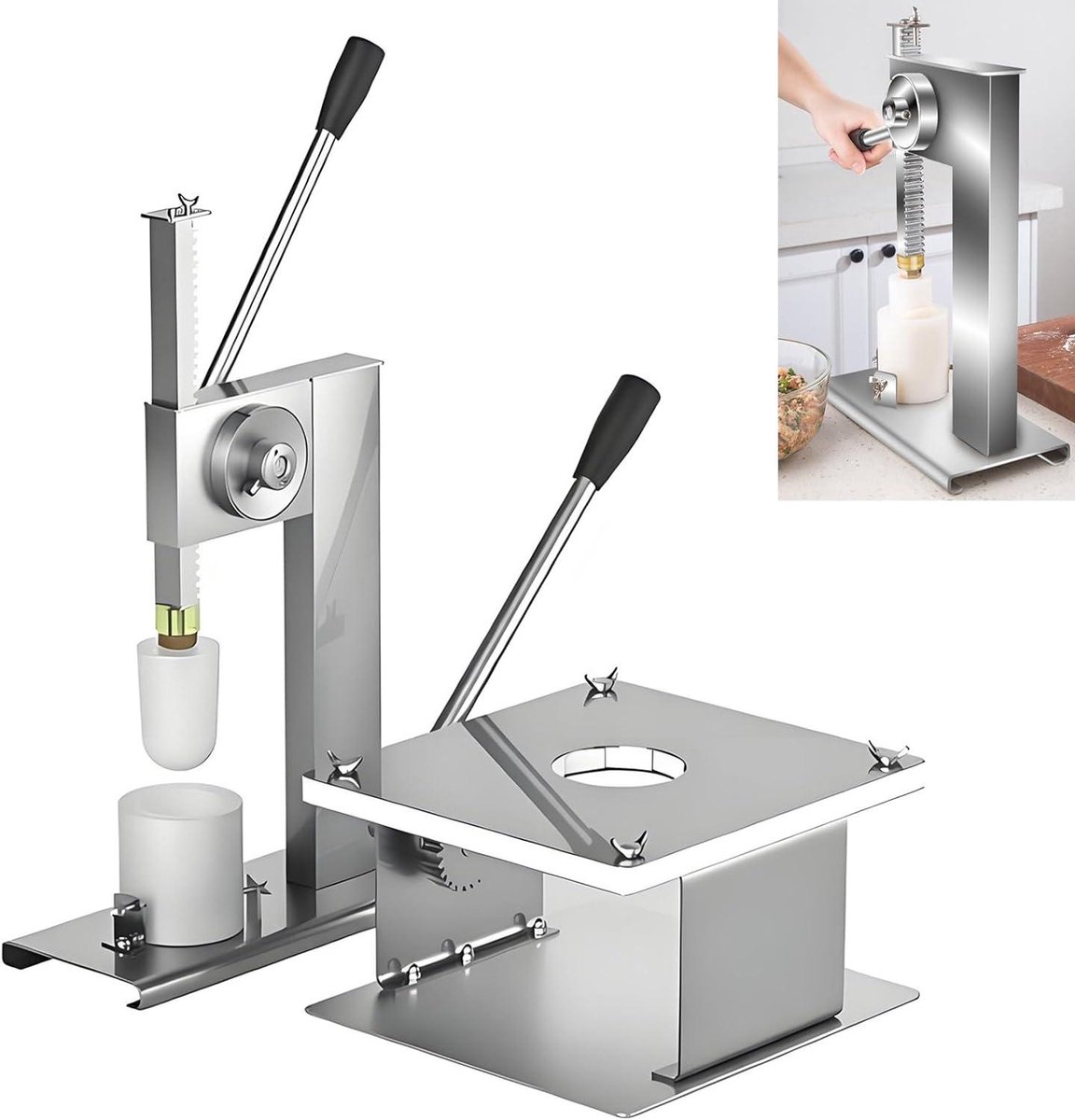 Broodjesmachine - Dumpling maker - Zelf broodjes maken - 3 maten - 400-500 per uur - Meerkleurig
