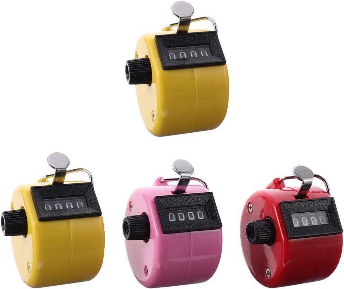 Handmatige Tellers - Clicker Tellers - Activiteiten Tellen - Met Resetfunctie - 4 Stuks - Willekeurige Kleur