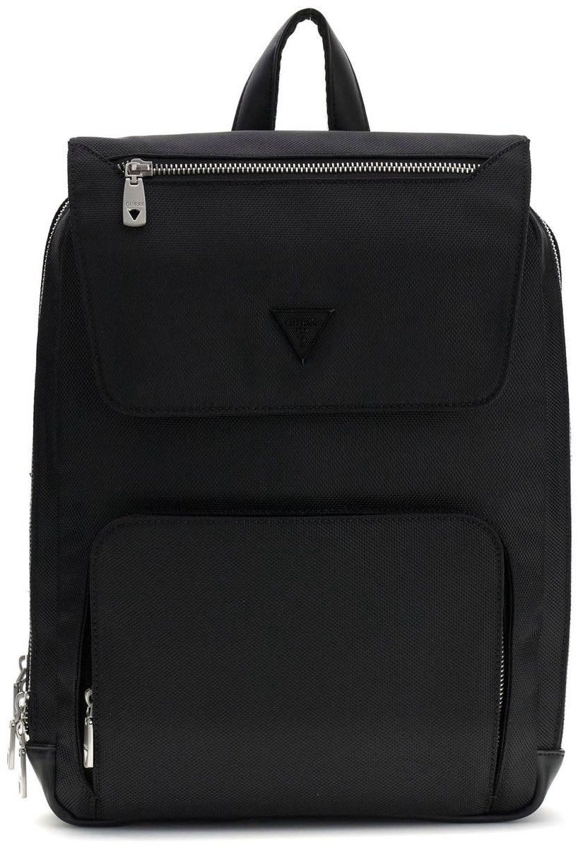 GUESS laptop rugzak rugzak met laptopvak Berna Backpack Black zwart