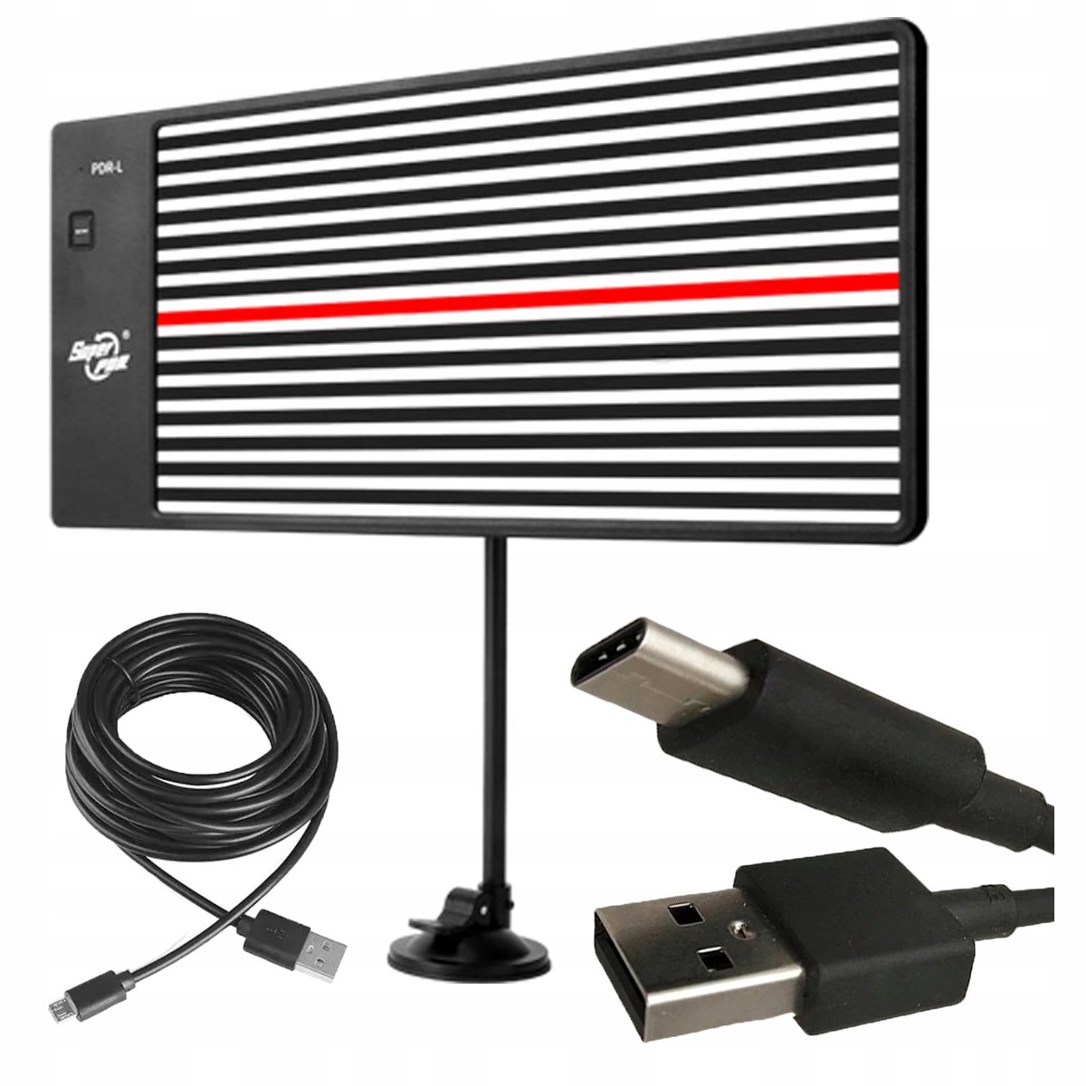 PDR LED-lamp Lineair Blenda 3-standaard, USB, flexibele arm