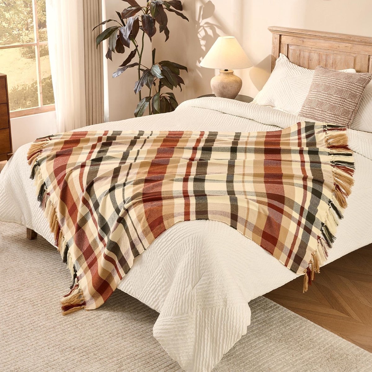 Dailygoods- Deken Ultrazacht - Geruite Plaid - 50x60 Inch - Wasbaar - Decoratie voor Bank/Bed - Perfect Cadeau