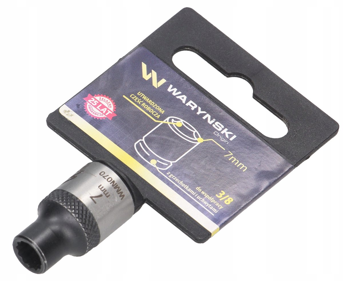 Waryński Doppeldopsleutel 3/8" 7 mm 12-kant CrV 50BV30