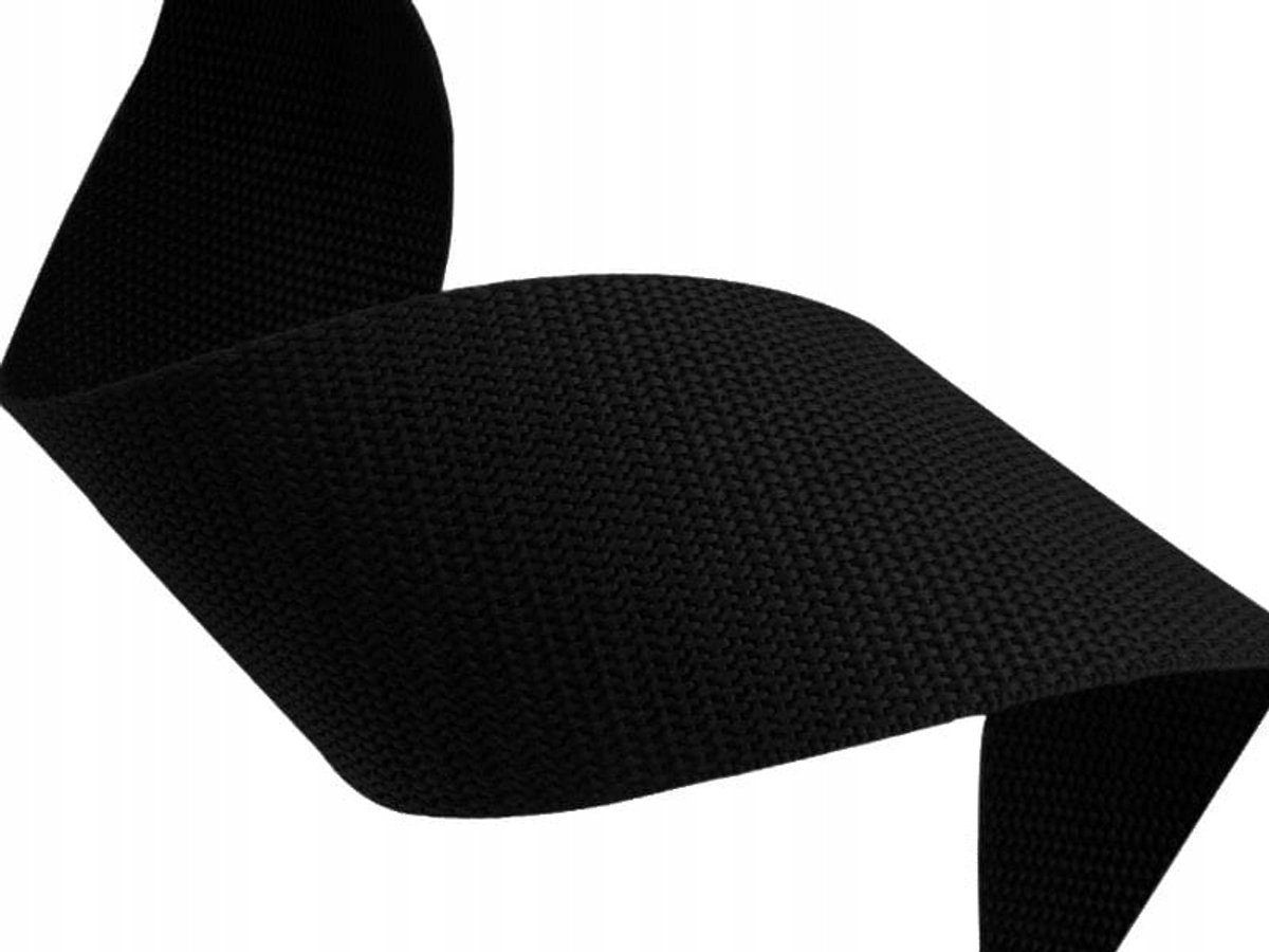 Zwarte Draagband Polypropyleen 25mm Breedte - 1 Meter