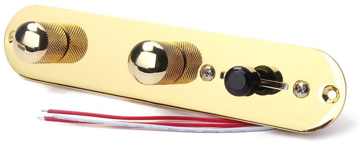 Dailygoods- Kabelboom 3-weg - Voorbedrade Besturingsplaten - Upgrade voor Telecaster - Eenvoudige Installatie - Glanzende Look - Schone Geluidskwaliteit - Besturingspaneel