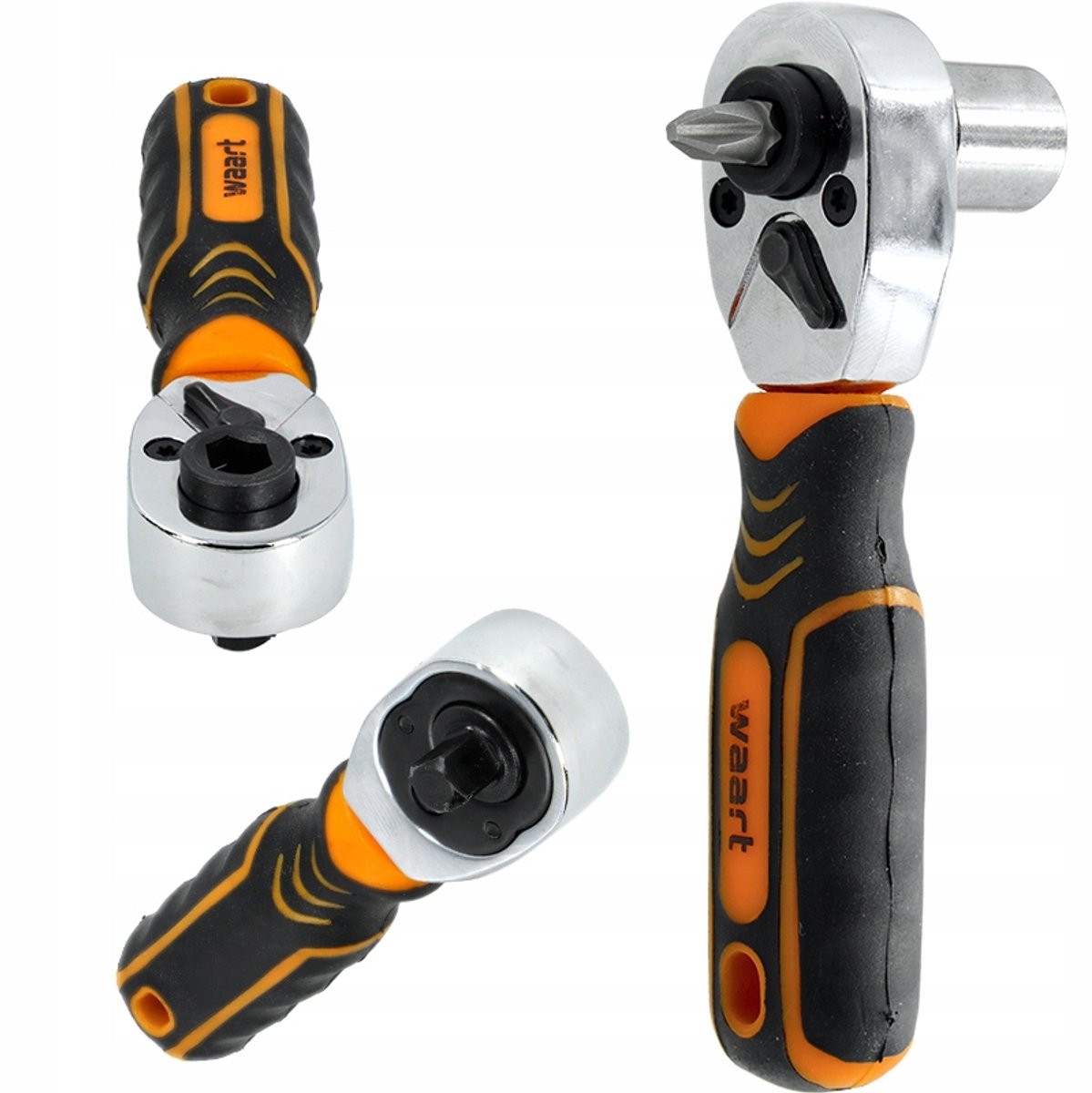Waart Ratel 1/4'' Dubbelzijdig 72 Tands voor Bits & Doppen