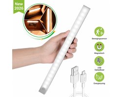 Led lamp beweging sensor| Draadloos | Accu lamp | Sensor lamp | USB Oplaadbaar | Dimbaar | Light Motion Sensor | 30 CM | 120 leds | Nacht Lamp LED | Warm White | Cold White | Magneet strip | Kastverlichting | Zaklamp | LED-strip | LED balk