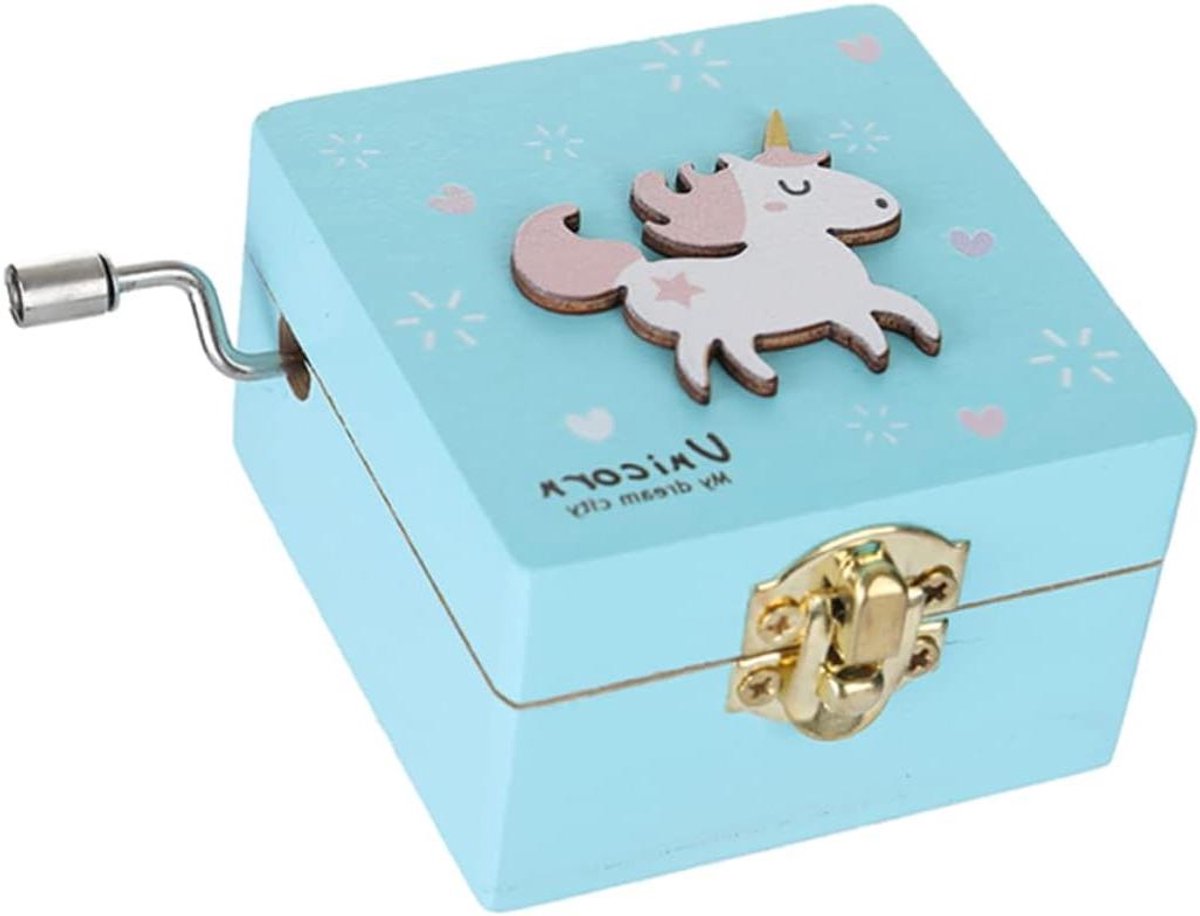 Houten Muziekdoos - Decoratieve Doos - Speciale Gelegenheden - Handmatig Opwindbaar - 85 x 63 x 39 cm - Gekleurd
