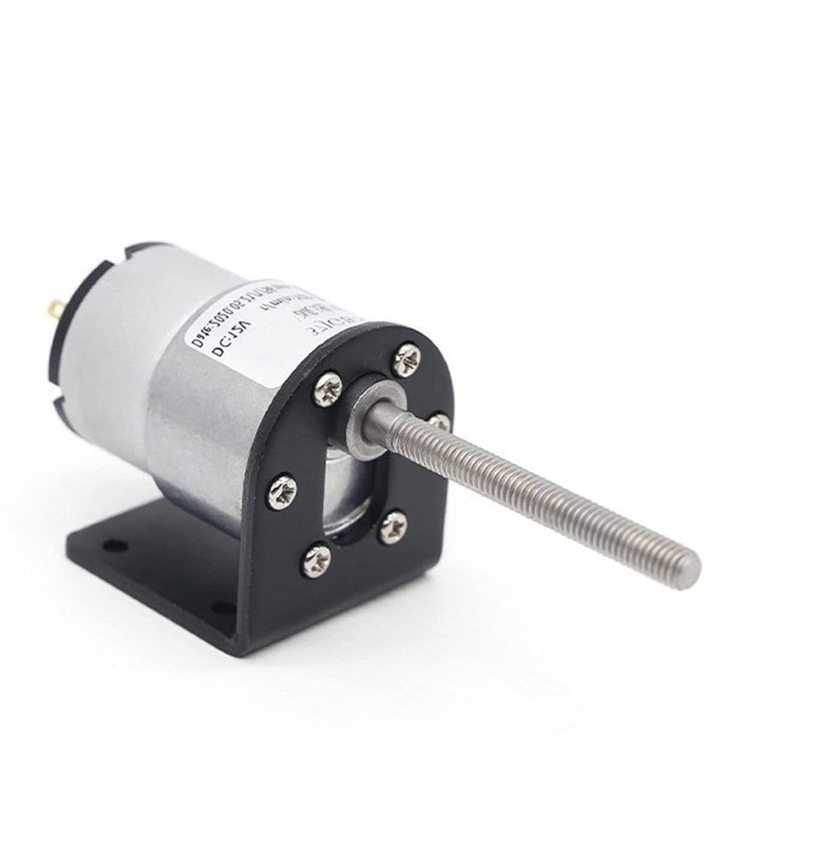 Kleine Transmissiemotor - Metalen Aandrijving - DIY Projecten - Hoog Koppel - 6x50mm As - Zilver