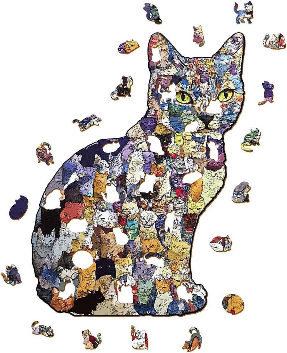 Houten Puzzel - Dierenvorm Legpuzzel - Ontspanning en Decoratie - Splintervrije Randen - 19 x 14 cm - Niet gespecificeerd