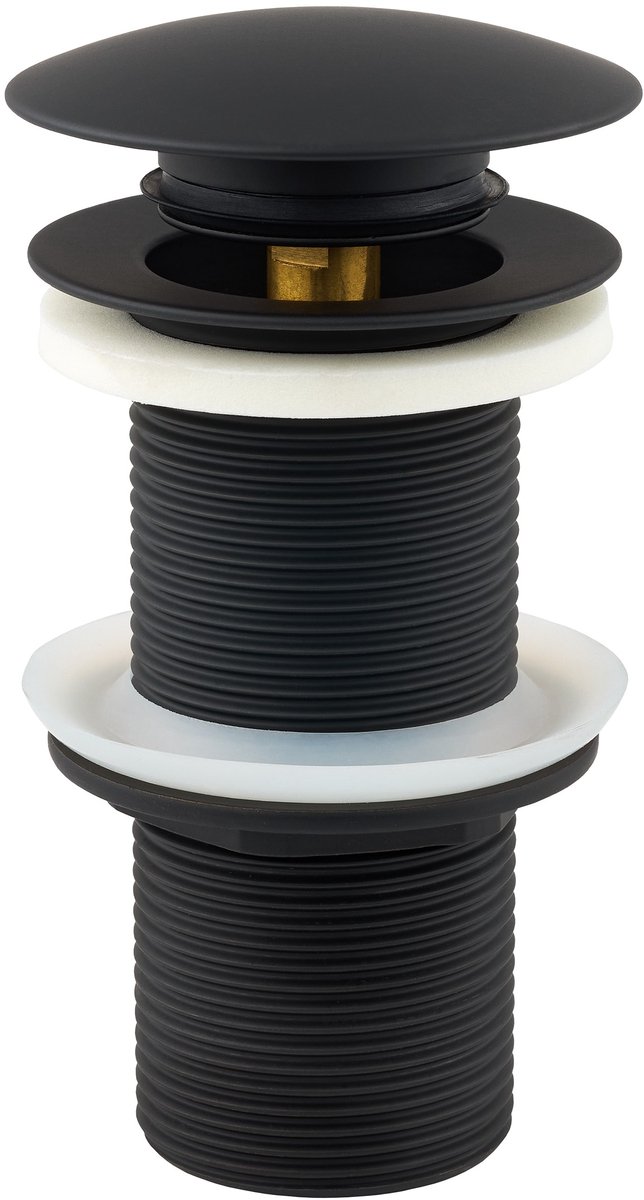 Sanivesk afvoerplug click rond - 5/4" - zwart - lang