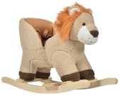 1 stuk - Schommelstoelen - Stoel – Schommelleeuw – Geschikt voor kinderen van 18 tot 36 maanden – Hout en pluche - 68x35x50CM - Leeuwenmotief