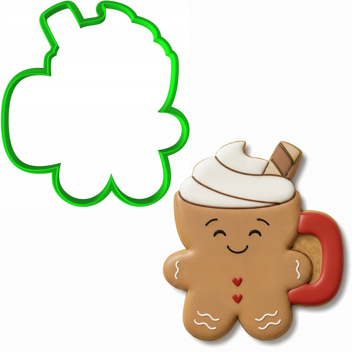 Koekjesvorm Kerstman Mok 10cm - Perfect voor Kerstkoekjes
