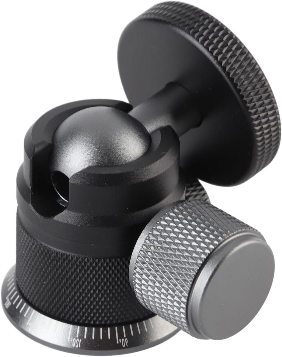 Mini Statiefkop - Balhoofd Camera - Reisfotografie - 360 Graden Rotatie - 55 Cm Hoog - Zilver