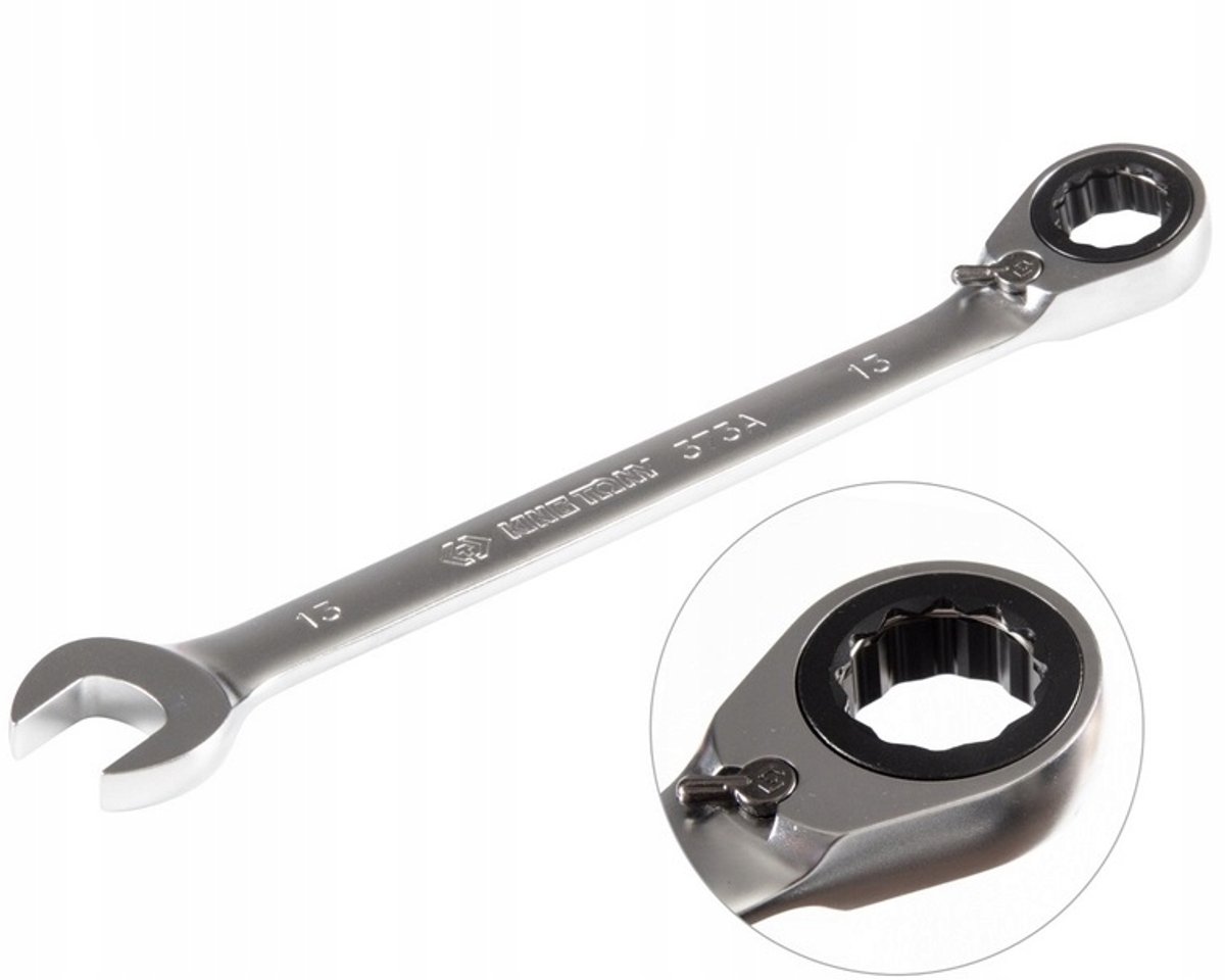 King Tony Ringsleutel met Ratel 22mm, 72 Tanden, Vergrendeling