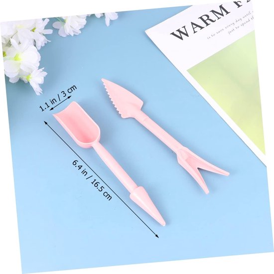 Tuingereedschap Set - Overplantingsharkjes - Planten Verpotten - Multifunctioneel Gebruik - 10 Stuks - Roze van Tuingereedschap. — afbeelding 2