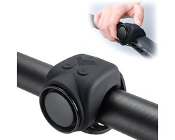 Elektrische fietsbel – Compact & draagbaar – 120 decibel – Oplaadbaar via USB – Waterdicht – Helder, luid geluid – Elektrische claxon – Fietsaccessoire – Universeel – Geschikt voor motorfietsen, scooters en fietsen – Zwart