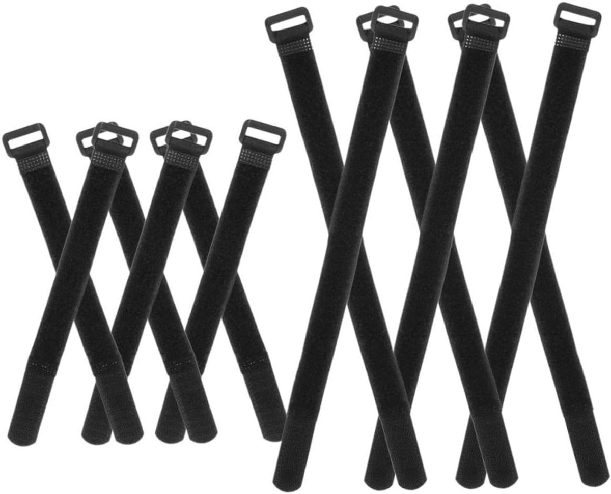 Spanbanden Fietswiel - Bevestigingsbanden - Fiets Vervoeren - Verstelbaar en Stevig - 12 Stuks 30cm - Zwart