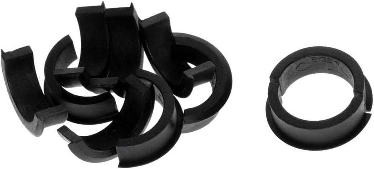 Fiets Stuur Adapters - Stuur Verkleiners - Accessoires Monteren - Van 31.8 naar 25.4mm - 5 Paar - Zwart