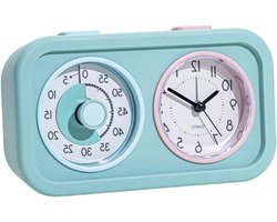 Visuele Timer - Tijdmanager - Taakbeheer - Tweekleurig paneel - 6x12x6 cm - Blauw