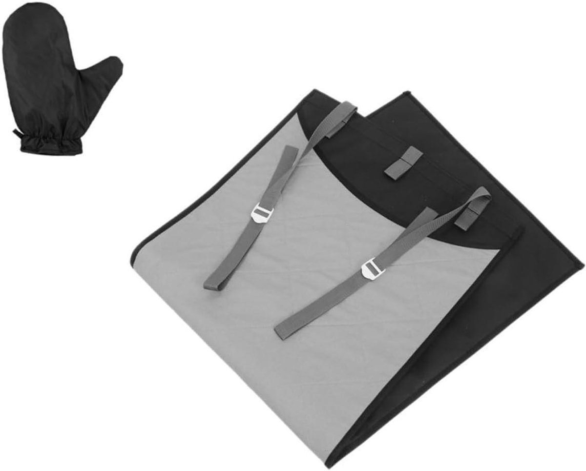 Strijkmat met handschoen - Stoomplank opvouwbaar - Efficiënt kreukels verwijderen - Hittebestendig oppervlak - 115 x 48 cm - Meerkleurig