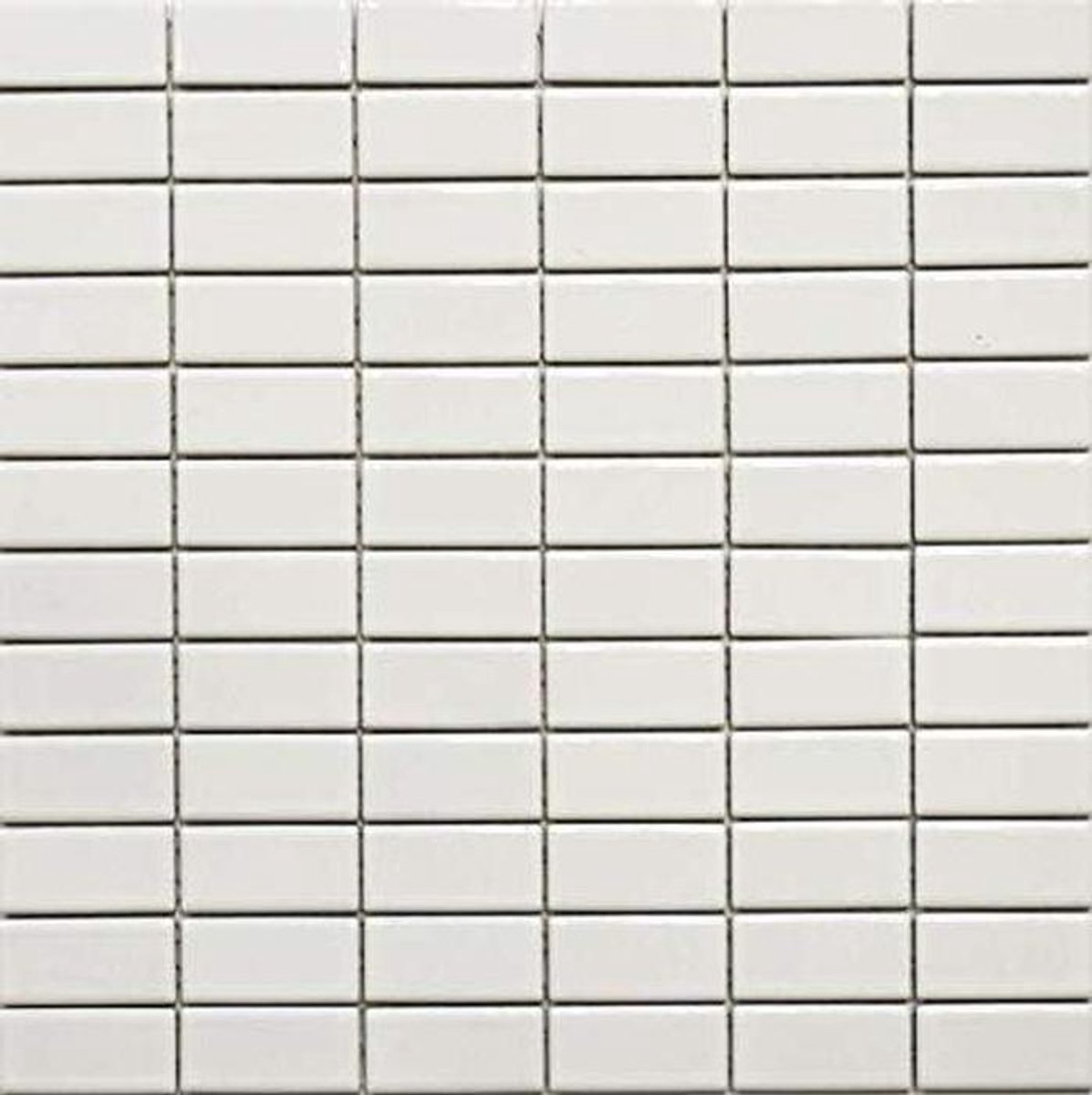 Mozaïek Tegels - Keramische Sticks - Keuken Wanddecoratie - Glanzende Afwerking - 298x298 mm Mat - Wit