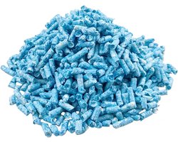 Kleine dieren bodem - Papier strooisel - Hygiënisch verblijf - Waterabsorberend - L 25 x B 17 cm - Blauw