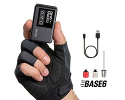 Elektrische Fietspomp XS - 108 gram - Draagbaar - Smart Digitaal Display - Mini Luchtcompressor - Koersfiets - Racefiets - Gravelbike - Sportfiets - Stadsfiets - Mountainbike - Scooter - Fatbike - USB-C Oplaadbaar - Presta/Schräder/Dunlop