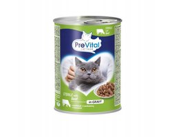 PreVital - Steriele Kattenvoer - Natvoer - Rundvlees in Saus - 24x415g