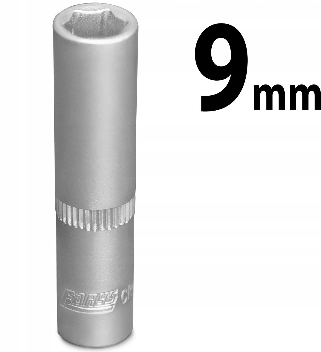 Farys 9 mm 1/4" lange zeskantdop CrV