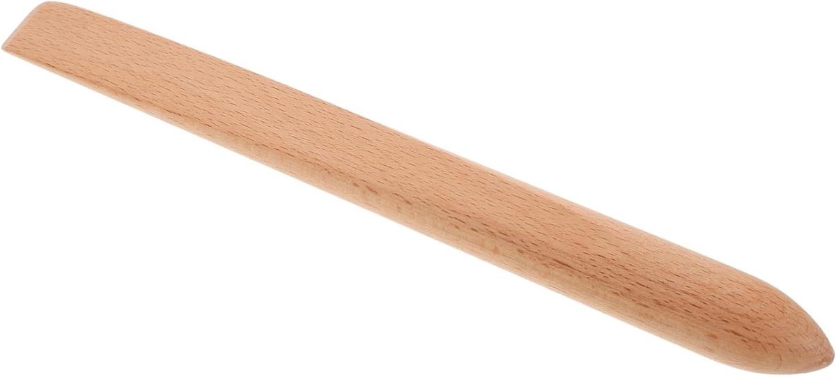 Deeg Mixer Hout - Bakspatel Bloemklopper - Brood Bakken Thuis - Ergonomisch Ontwerp - 28 cm Lengte - Beige