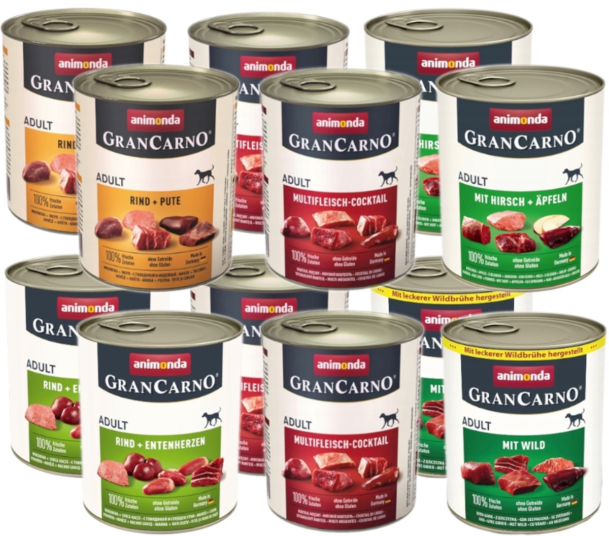 Animonda GranCarno Adult Serie - Hondennatvoer - Mix Smaken - Bezzbo - Graanvrij