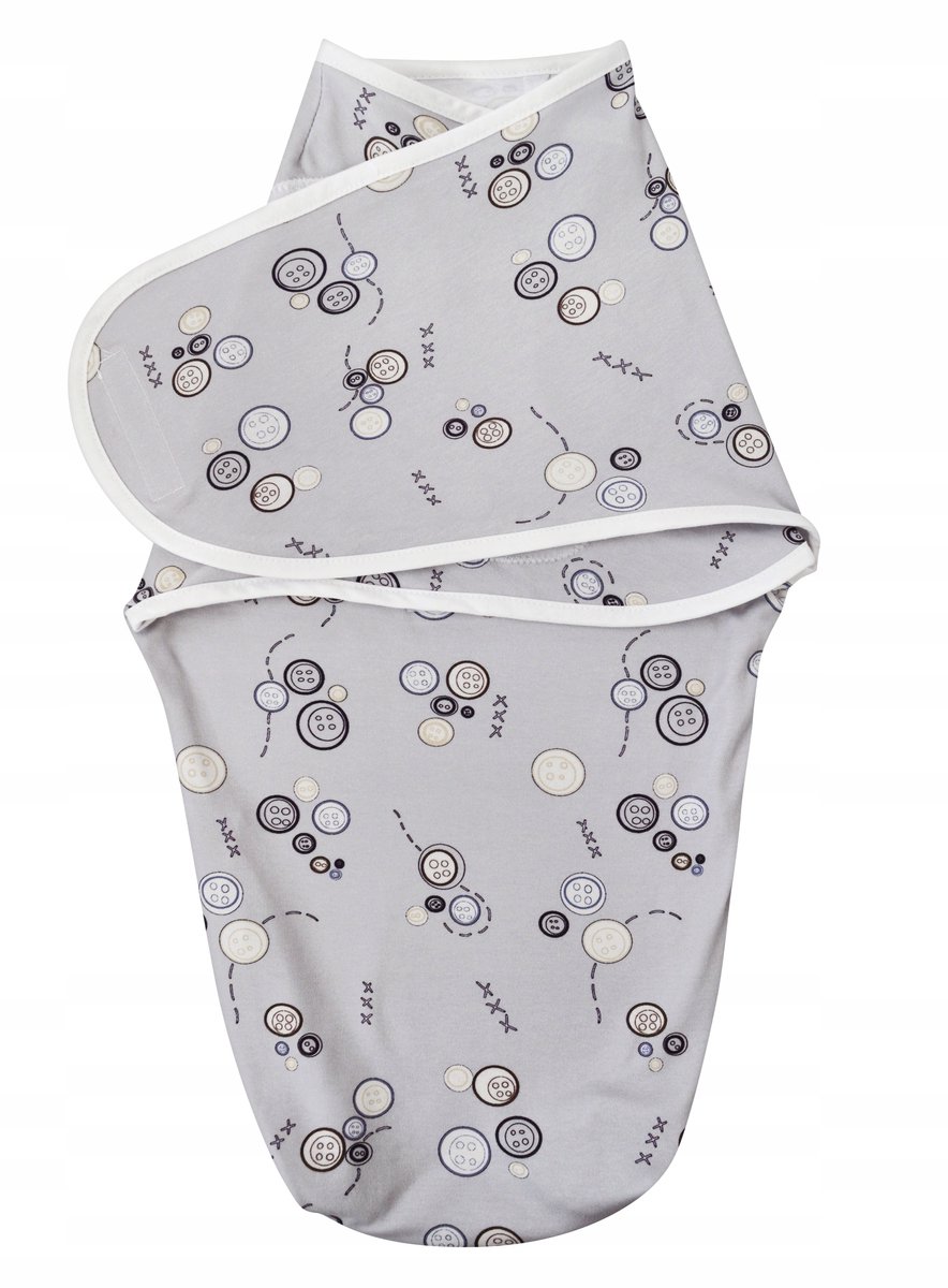 Moederschap Baby Swaddle grijze knopen - rustgevend en geruststellend