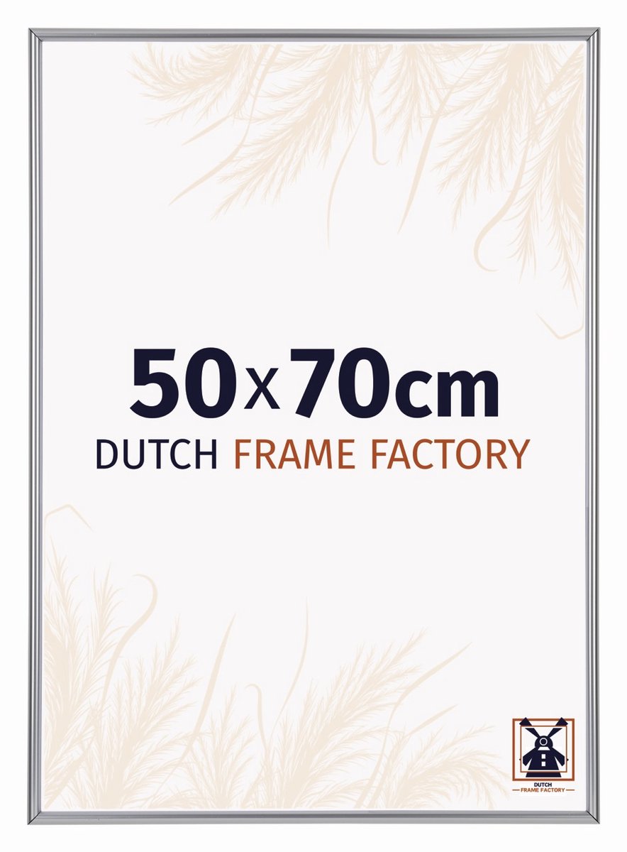 Dutch Frame Factory Fotolijst 50x70 cm - Kunststof - Zilver Hoogglans - Angers