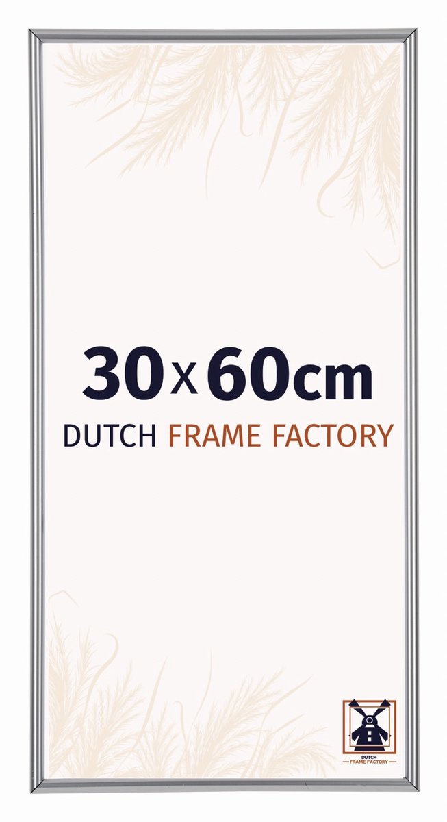 Dutch Frame Factory Fotolijst 30x60 cm - Kunststof - Zilver Hoogglans - Angers