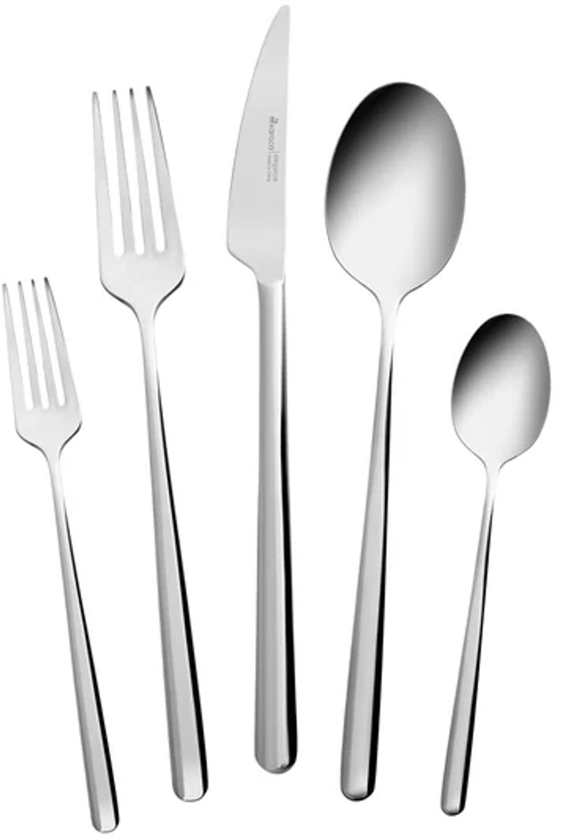 Karaca Boreas - Bestekset 40 Delig – 8 Personen – RVS Bestekset – Zilver – Vaatwasserbestendig