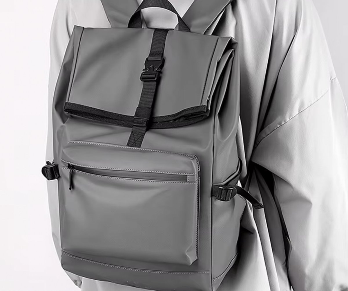HiCHiCO® Waterdichte Rugzak 20 tot 30L Met Laptopvak – Reistas waterbestendig en Duurzaam – Rugtas Grijs