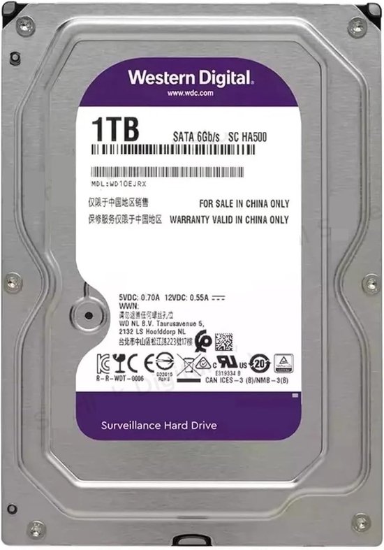 Interne Harde Schijf - Opslag HDD - Beveiliging Opslag - 64MB Cache - 2 TB - Paars van Interne Harde Schijf — afbeelding 3