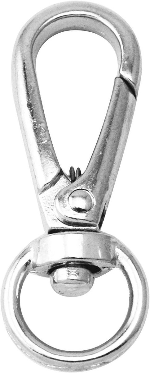 Draaibare Haken - Kreeftsluitingen Karabijnhaken - Bevestigen van spullen - Zinklegering Duurzaam - 12 mm Binnendiameter - Zilverkleurig