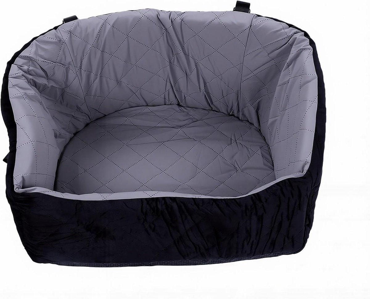 Huisdieren Autostoel - Reisverhoger Hond - Veilig Reizen - Ademend & Waterdicht - 48x46x28 cm - Zwart