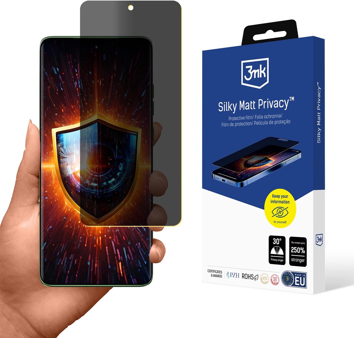 3Mk Zijdematte Privacybescherming Van Gehard Glas Voor Motorola Edge 60 Met Plaklaag.