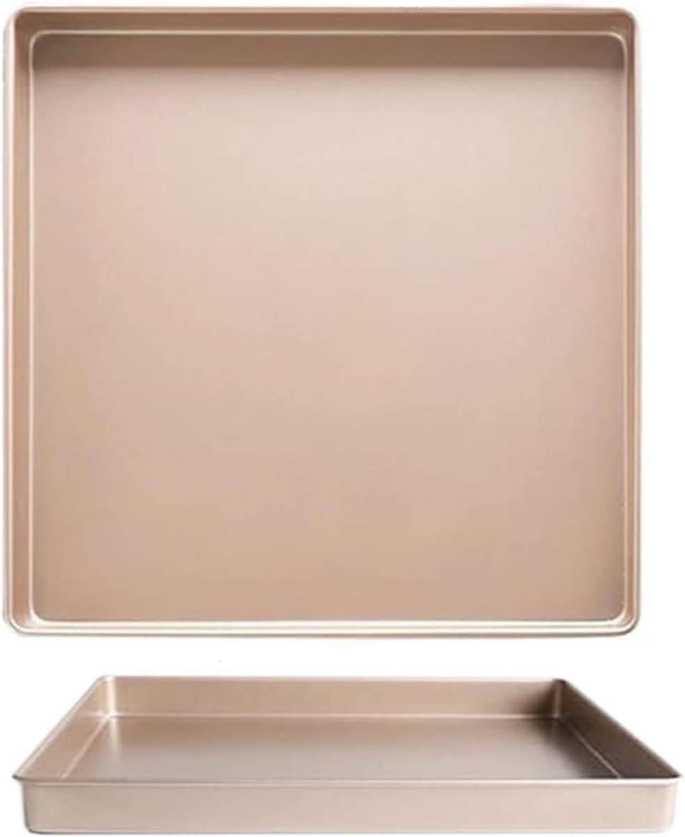 TIM® Ovenplaat - Overbakplaat - Ovenrooster - Goud - 28cm x 28cm x 4cm
