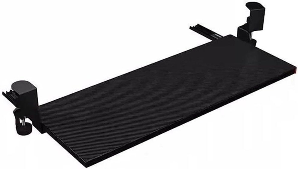 Toetsenbordlade Onder Bureau - Uitschuifbare Houder - Comfortabel Werken - Verstelbare Klem - 75 cm - Zwart