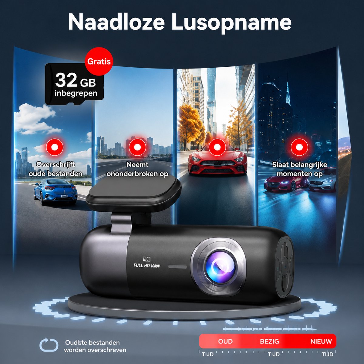 Vemera dashcam - dashcam voor auto - voor en achter camera - 4K - – foto 6