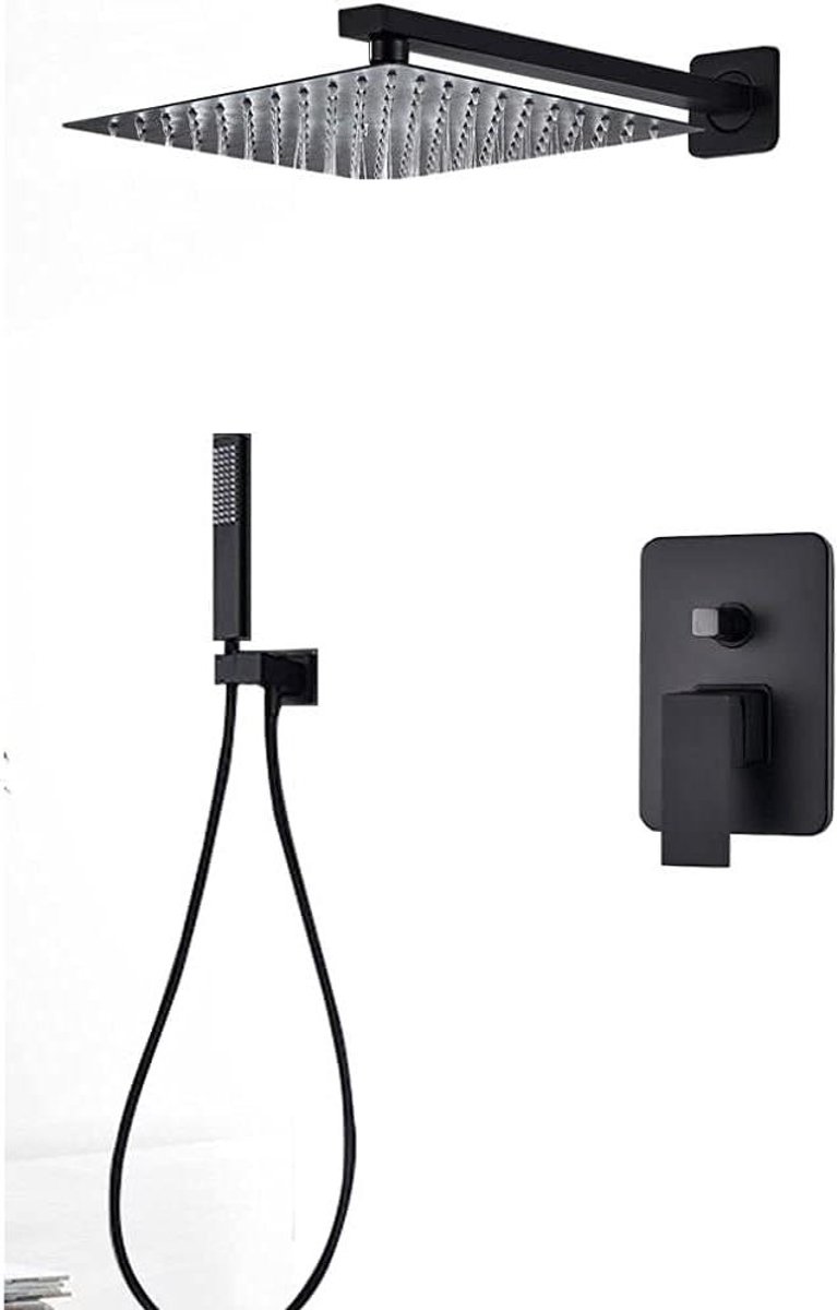 Douche Systeem - Regendouche Set - Badkamer Vernieuwen - Verborgen Installatie - 25cm Hoof
