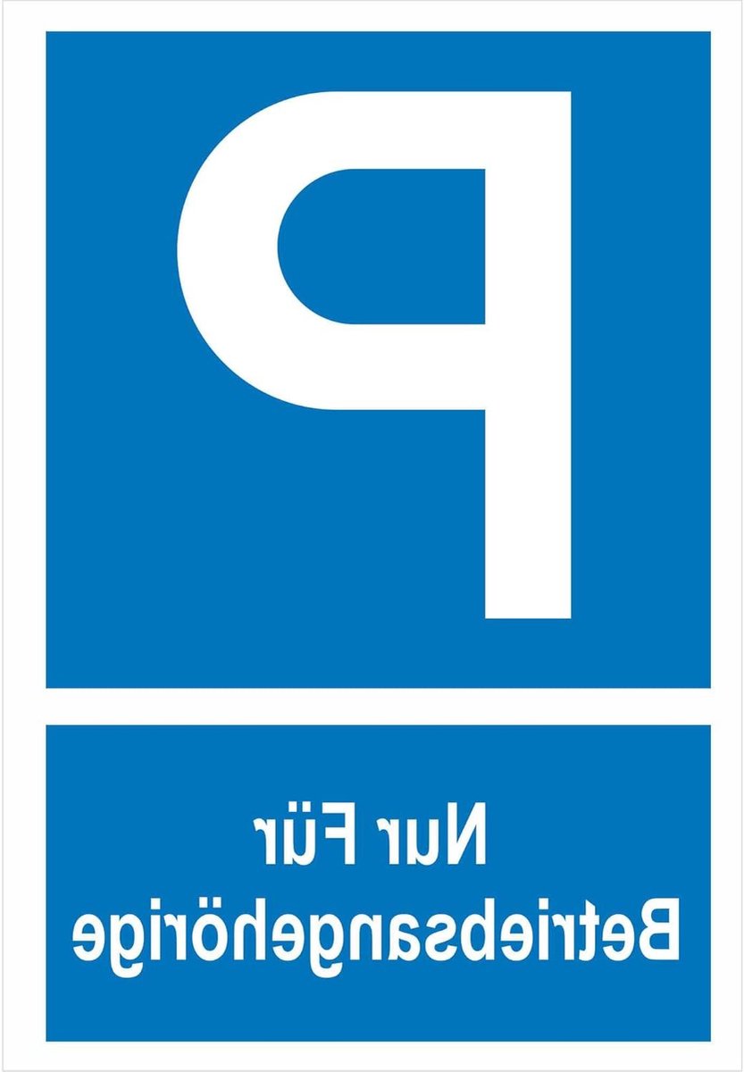 Parkeerplaatsbord - Toegangscontrole - Bedrijfsmarkering - Weerbestendig - 25x40 cm - Wit