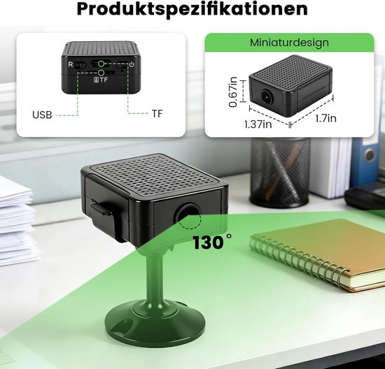 Mini Spy Camera - HD Camera - Thuis Bewaken - Nachtzicht Functie - 1080p Resolutie - Basic Edition — afbeelding 5