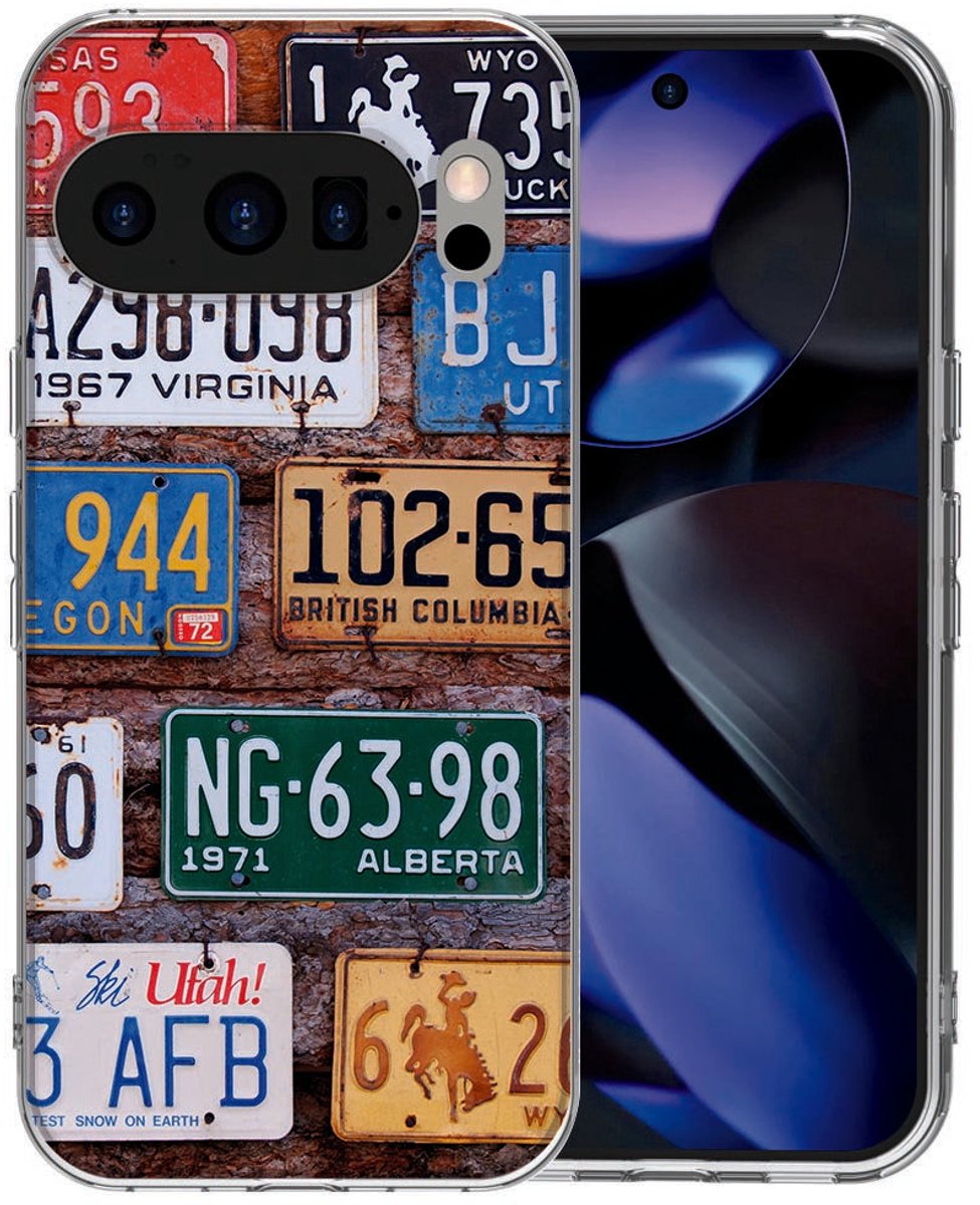 Google Pixel 10 / 10 Pro TPU hoesje Kentekenplaten