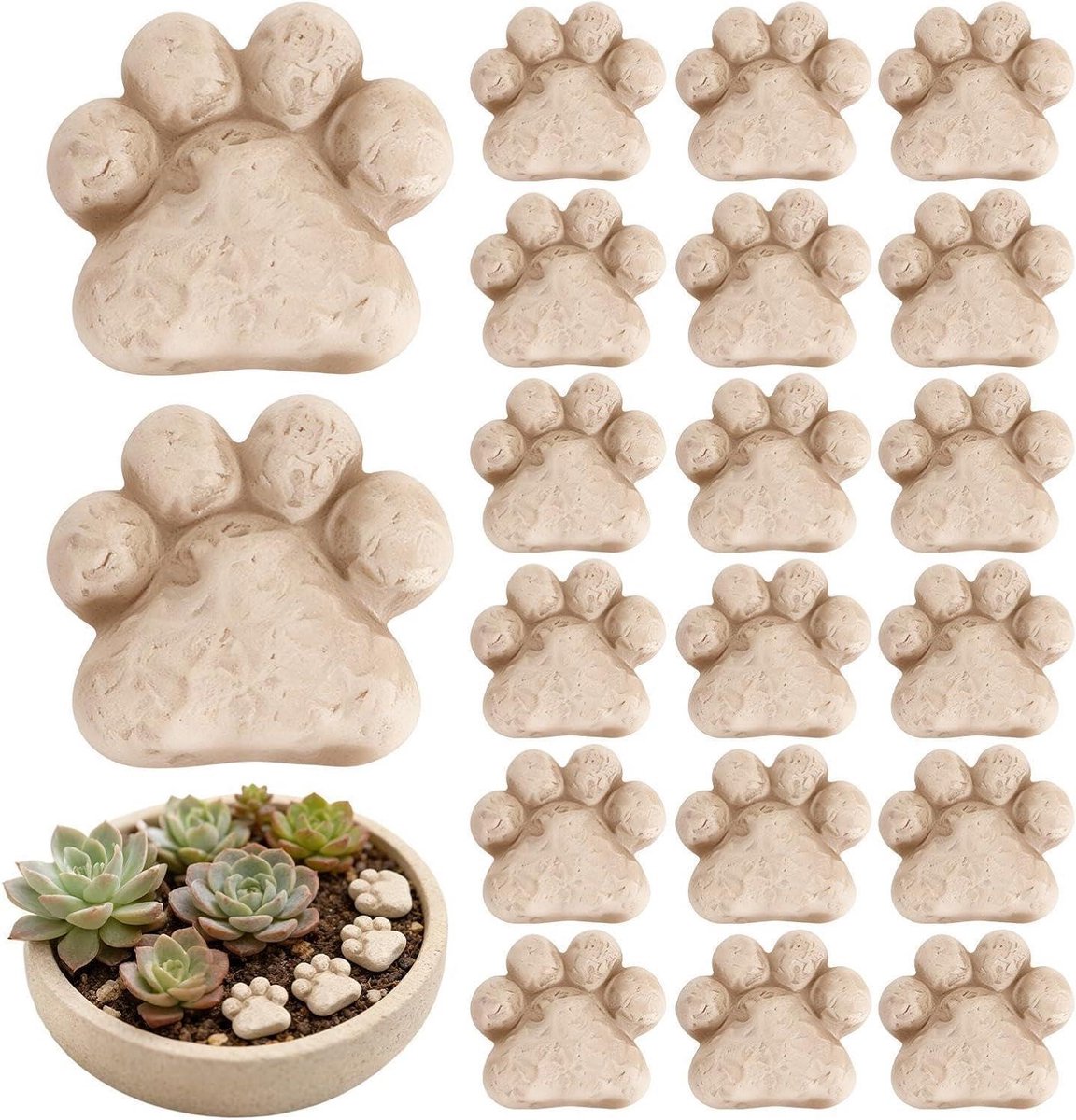Decoratieve Stenen - Tuin Rotsjes - Landschapsarchitectuur - Pootsvorm Accent - 20 Stuks - Grijs